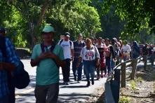 Al menos 175 personas forman parte de la caravana, debido a la situación económica del país y a la violencia. Foto de Emerson Flores, Revista Gato Encerrado. 