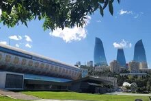 skyline of Baku, Azerbaijan